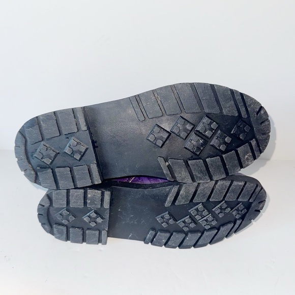 BUTTERFLY PURPLE Combat BOOTS MARTEN Inspired Y2K Moto Women’s Sz 40/9 - Picture 10 of 13